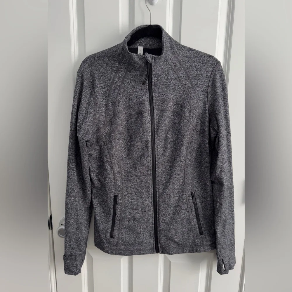 Lululemon Define Jacket Luon Heathered Black Size 16 - Picture 1 of 3